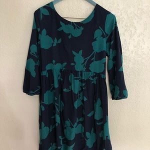 Navy floral dress